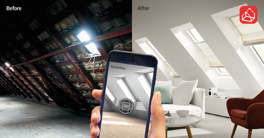 VELUX-MyDaylight-Inainte-si-Dupa-aplicatie-de-mobil-pentru-renovarea-mansardei-cu-realitatea-virtuala