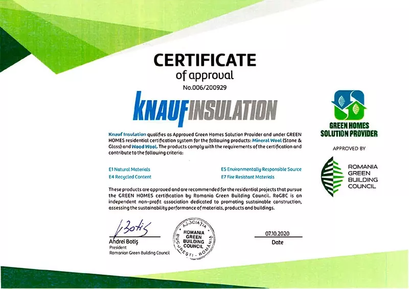 certificate-of-approval-knauf-insulation-green-homes