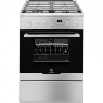 Aragaz Electrolux EKK64582OX, Mix, 4 arzatoare, Cuptor electric multifunctional, Aprindere integrata, 57 litri, Clasa , Inox