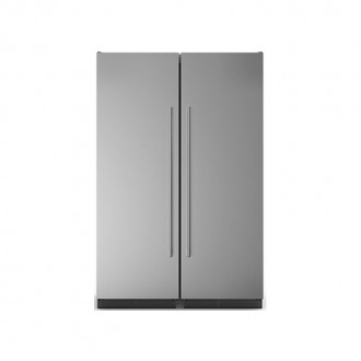 Side by Side combinat Bompani BO07101/E+BO07100/E, 614 litri, clasa A+, No Frost, Inox