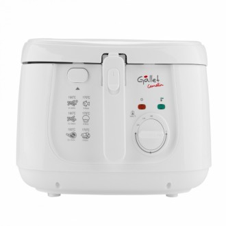 Friteuza GALLET CAMELIN DF165, 1800 W, 2,5L, Termostat reglabil, alb