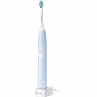 Periuta electrica sonica Philips Sonicare ProtectiveClean HX6803/04, 62000 miscari/min., 2 intensitati, Senzor presiune, Functie BrushSync, Albastru deschis