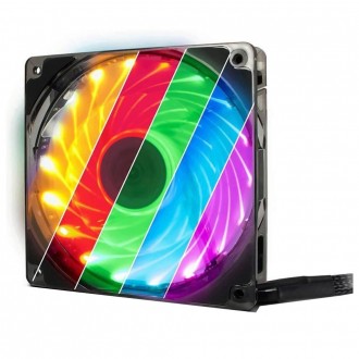 Ventilator Inter-Tech L-12025 Aura, 120mm, Iluminare RGB, 1500 RPM