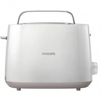 Prajitor de paine Philips Daily Collection HD2581/00, 830 W, 2 felii, Alb