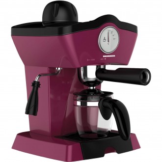 Espressor manual Heinner HEM-200BG, 800 W, 0.25 L, 3.5 bar, Visiniu