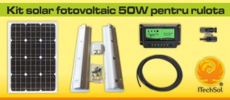 Kit solar fotovoltaic 50W pentru rulota