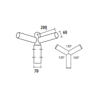 Brat drept triplu 200mm