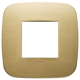 Rama ornament rotunda 2 module Metal Brushed Brass Vimar Arke