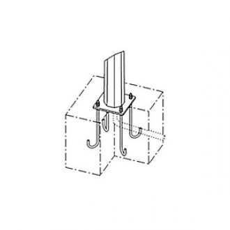 Set 4 buloane M20x600 pentru stalpi cu flansa