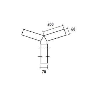 Brat drept dublu 200mm