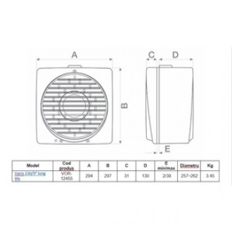 Ventilator casnic Vario AR 230/9