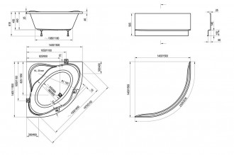 Cada acrilica de colt NewDay 150x150 cm