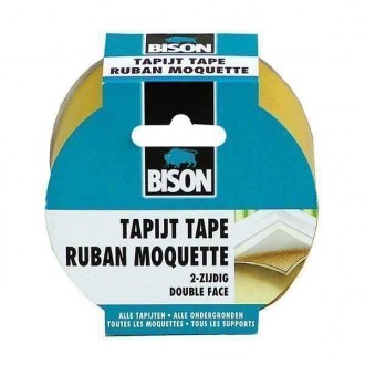 BISON Carpet Tape, Banda dublu adeziva pentru mocheta, 0,05mx10m