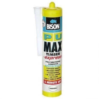 BISON PU Max Timber Express Adeziv poliuretanic, monocomponent, pentru lemn, 310ml